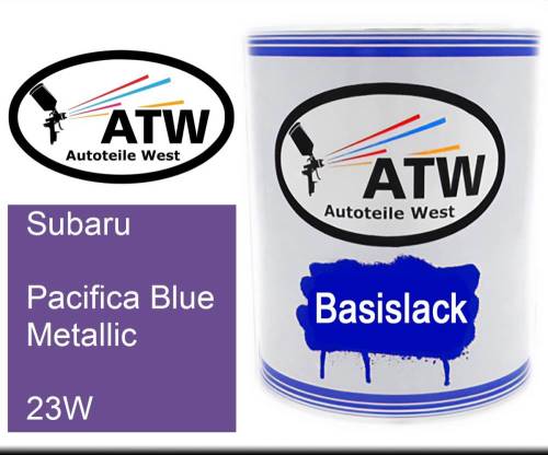 Subaru, Pacifica Blue Metallic, 23W: 1L Lackdose, von ATW Autoteile West.